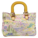 FENDI Hand Bag Canvas Yellow Gold Auth 211760V-2