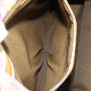 FENDI Hand Bag Canvas Yellow Gold Auth 211760V-21