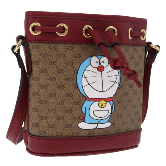 GUCCI Micro GG Supreme Fujiko Pro Shoulder Bag PVC Beige 647801 Auth 211761M