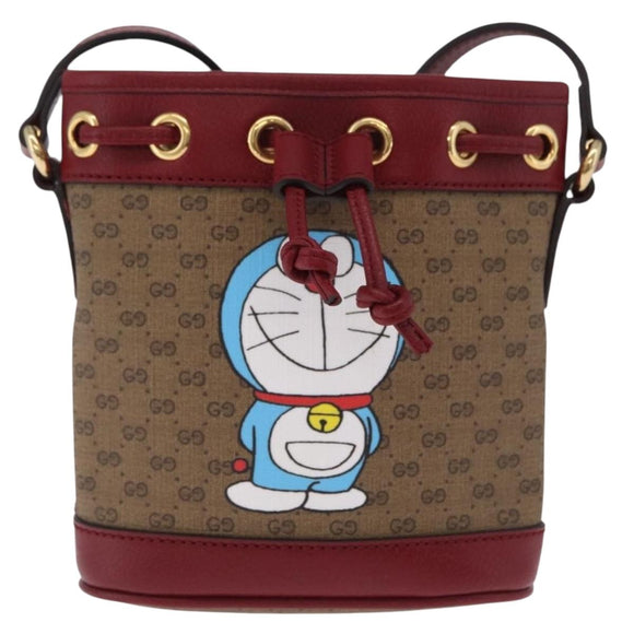 GUCCI Micro GG Supreme Fujiko Pro Shoulder Bag PVC Beige 647801 Auth 211761M