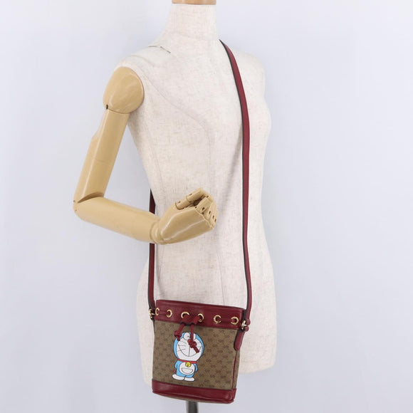 GUCCI Micro GG Supreme Fujiko Pro Shoulder Bag PVC Beige 647801 Auth 211761M