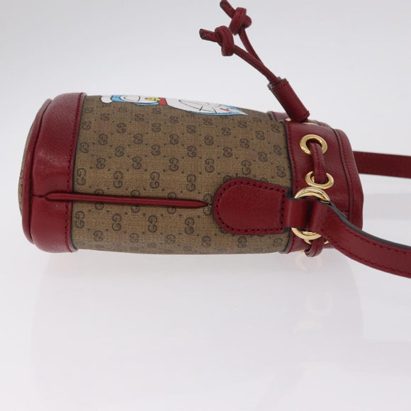 GUCCI Micro GG Supreme Fujiko Pro Shoulder Bag PVC Beige 647801 Auth 211761M