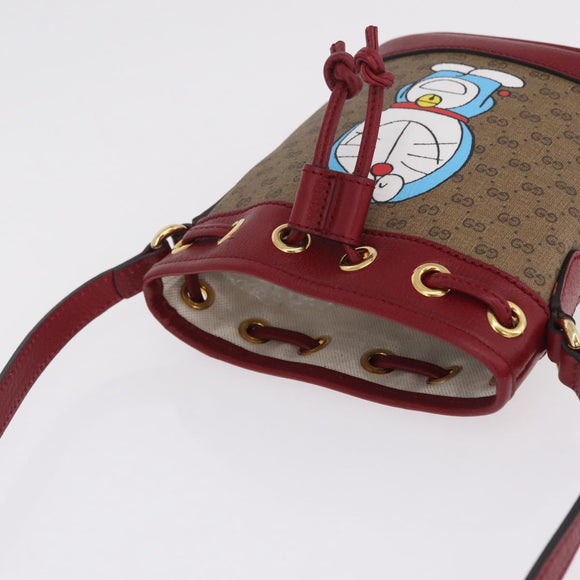 GUCCI Micro GG Supreme Fujiko Pro Shoulder Bag PVC Beige 647801 Auth 211761M