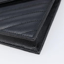 Saint Laurent Cassandra Chain Shoulder Bag Leather Black 742920 Auth 211767M-11