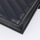 Saint Laurent Cassandra Chain Shoulder Bag Leather Black 742920 Auth 211767M-13