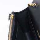 Saint Laurent Cassandra Chain Shoulder Bag Leather Black 742920 Auth 211767M-20