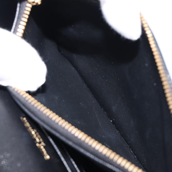 Saint Laurent Cassandra Chain Shoulder Bag Leather Black 742920 Auth 211767M