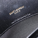 Saint Laurent Cassandra Chain Shoulder Bag Leather Black 742920 Auth 211767M-24