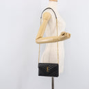 Saint Laurent Cassandra Chain Shoulder Bag Leather Black 742920 Auth 211767M-25