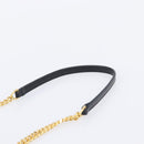 Saint Laurent Cassandra Chain Shoulder Bag Leather Black 742920 Auth 211767M-9
