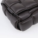 Bottega Veneta MAXI INTRECCIATO Padded Cassette Leather Dark Brown Auth 211776M-13