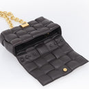 Bottega Veneta MAXI INTRECCIATO Padded Cassette Leather Dark Brown Auth 211776M-16