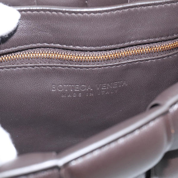 Bottega Veneta MAXI INTRECCIATO Padded Cassette Leather Dark Brown Auth 211776M