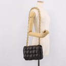 Bottega Veneta MAXI INTRECCIATO Padded Cassette Leather Dark Brown Auth 211776M-24
