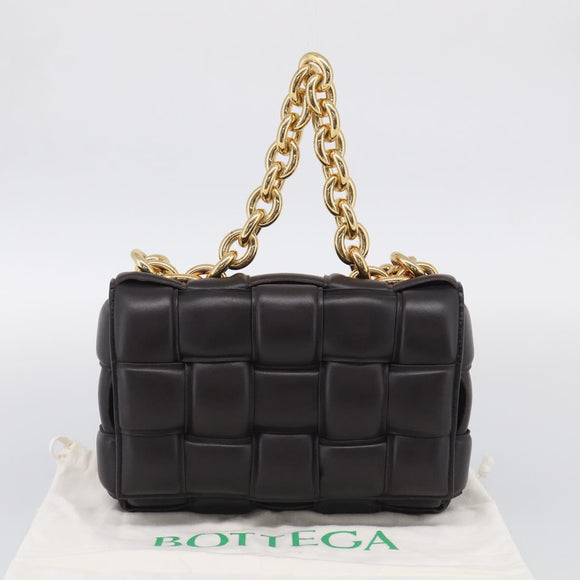 Bottega Veneta MAXI INTRECCIATO Padded Cassette Leather Dark Brown Auth 211776M