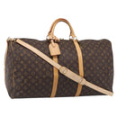 LOUIS VUITTON Monogram Keepall Bandouliere 60 Boston Bag M41412 LV Auth 211801V-1