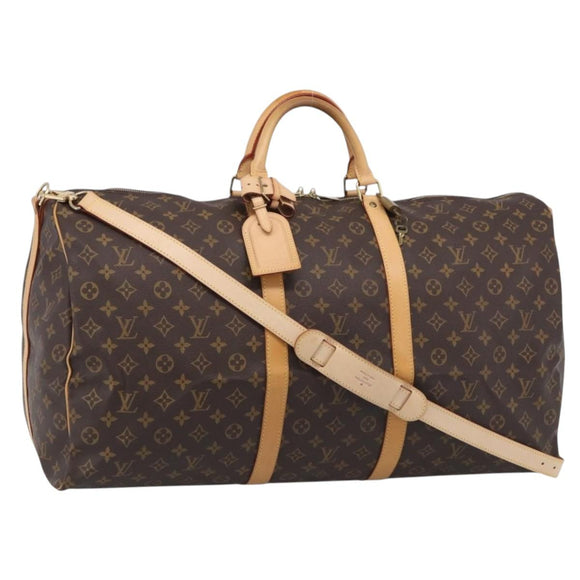 LOUIS VUITTON Monogram Keepall Bandouliere 60 Boston Bag M41412 LV Auth 211801V