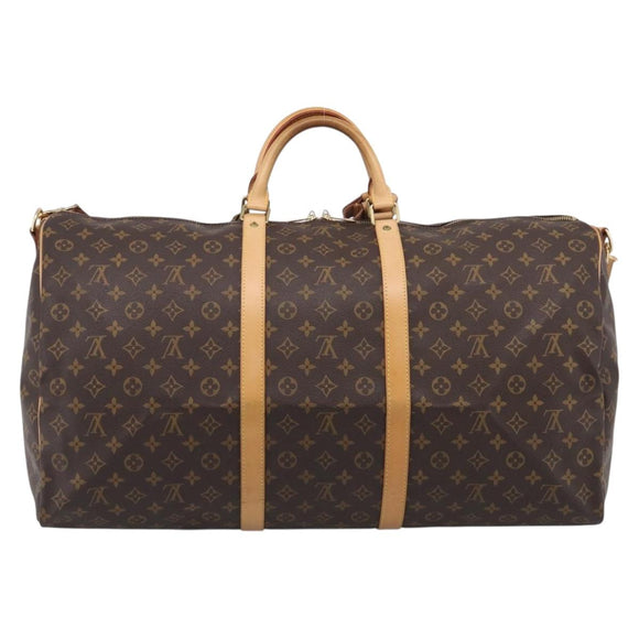 LOUIS VUITTON Monogram Keepall Bandouliere 60 Boston Bag M41412 LV Auth 211801V