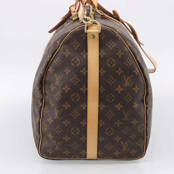 LOUIS VUITTON Monogram Keepall Bandouliere 60 Boston Bag M41412 LV Auth 211801V