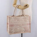 Christian Dior Book Tote Bag Canvas Pink Auth 211809V-23