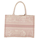 Christian Dior Book Tote Bag Canvas Pink Auth 211809V-3