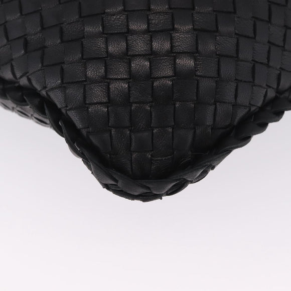 Bottega Veneta INTRECCIATO Hobo Bag Leather outlet Black 115654 Auth 211810M