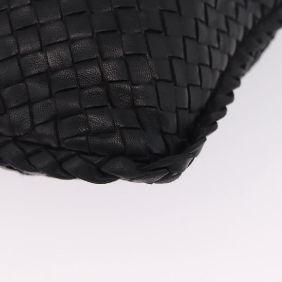 Bottega Veneta INTRECCIATO Hobo Bag Leather outlet Black 115654 Auth 211810M