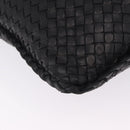 Bottega Veneta INTRECCIATO Hobo Bag Leather outlet Black 115654 Auth 211810M-12