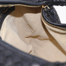 Bottega Veneta INTRECCIATO Hobo Bag Leather outlet Black 115654 Auth 211810M-17