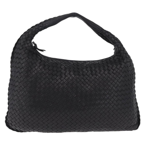 Bottega Veneta INTRECCIATO Hobo Bag Leather outlet Black 115654 Auth 211810M