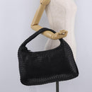 Bottega Veneta INTRECCIATO Hobo Bag Leather outlet Black 115654 Auth 211810M-23