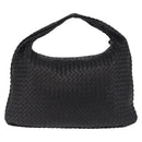 Bottega Veneta INTRECCIATO Hobo Bag Leather outlet Black 115654 Auth 211810M-3