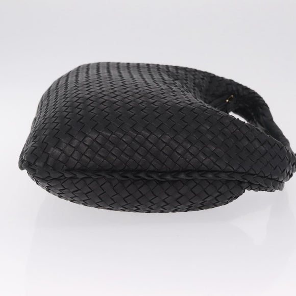 Bottega Veneta INTRECCIATO Hobo Bag Leather outlet Black 115654 Auth 211810M
