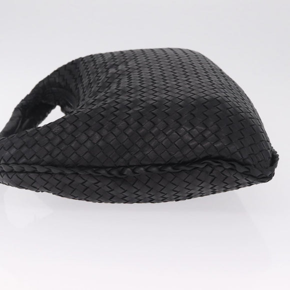 Bottega Veneta INTRECCIATO Hobo Bag Leather outlet Black 115654 Auth 211810M