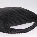 Bottega Veneta INTRECCIATO Hobo Bag Leather outlet Black 115654 Auth 211810M-6