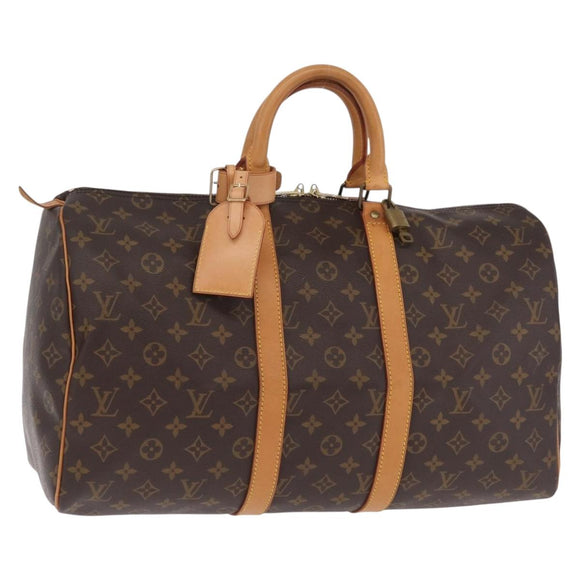 LOUIS VUITTON Monogram Keepall 45 Boston Bag M41428 LV Auth 211813V