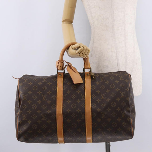LOUIS VUITTON Monogram Keepall 45 Boston Bag M41428 LV Auth 211813V