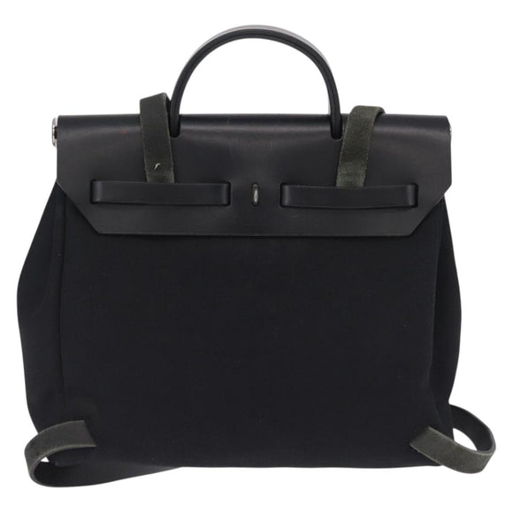 HERMES Herbag Ado PM Backpack Black Auth 211818A