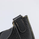 HERMES Evelyn 1GM Shoulder Bag Togo Black Silver Auth 211819M-14