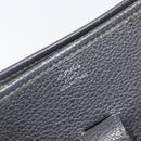 HERMES Evelyn 1GM Shoulder Bag Togo Black Silver Auth 211819M-18