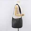 HERMES Evelyn 1GM Shoulder Bag Togo Black Silver Auth 211819M-24