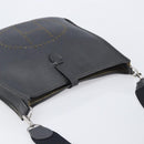HERMES Evelyn 1GM Shoulder Bag Togo Black Silver Auth 211819M-6