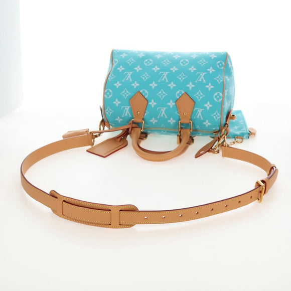 LOUIS VUITTON Speedy P9 Bandouliere 25 Bag Turquoise Blue M11561 Auth 211820SM