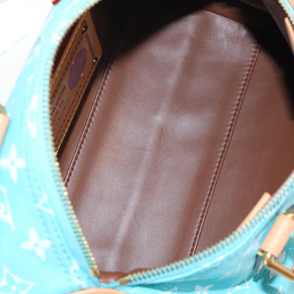 LOUIS VUITTON Speedy P9 Bandouliere 25 Bag Turquoise Blue M11561 Auth 211820SM