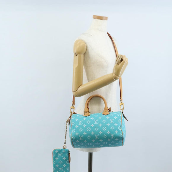 LOUIS VUITTON Speedy P9 Bandouliere 25 Bag Turquoise Blue M11561 Auth 211820SM