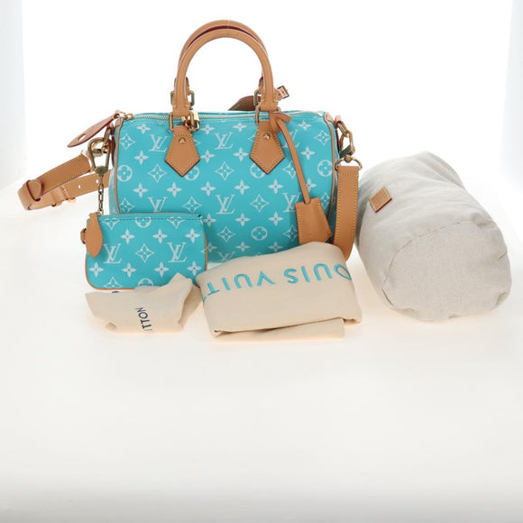 LOUIS VUITTON Speedy P9 Bandouliere 25 Bag Turquoise Blue M11561 Auth 211820SM