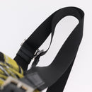 PRADA Banana Pattern Backpack Nylon Black Silver Auth 211821V-10