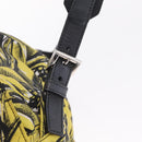 PRADA Banana Pattern Backpack Nylon Black Silver Auth 211821V-11