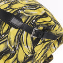 PRADA Banana Pattern Backpack Nylon Black Silver Auth 211821V-13