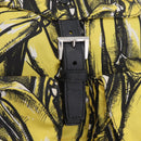 PRADA Banana Pattern Backpack Nylon Black Silver Auth 211821V-20